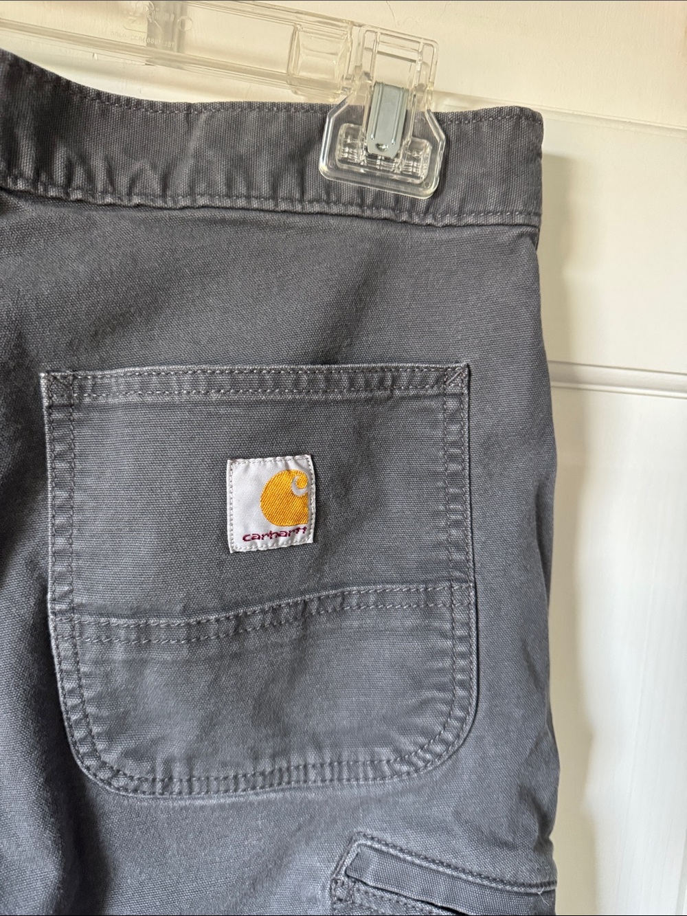 Carhartt Gray Flat-Front Cotton Shorts
